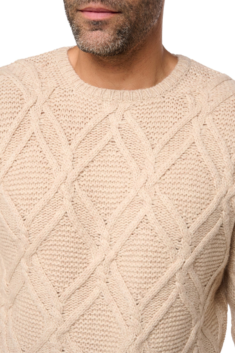 Drac men's camel jumper - View 2 - natural - Mahogany