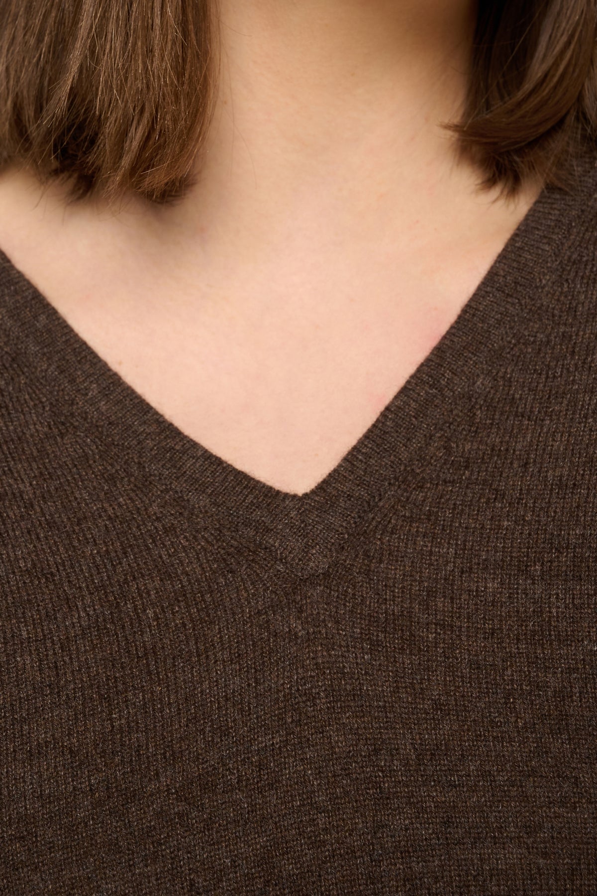 Emma women's cashmere - View 1 - marl brown - Mahogany