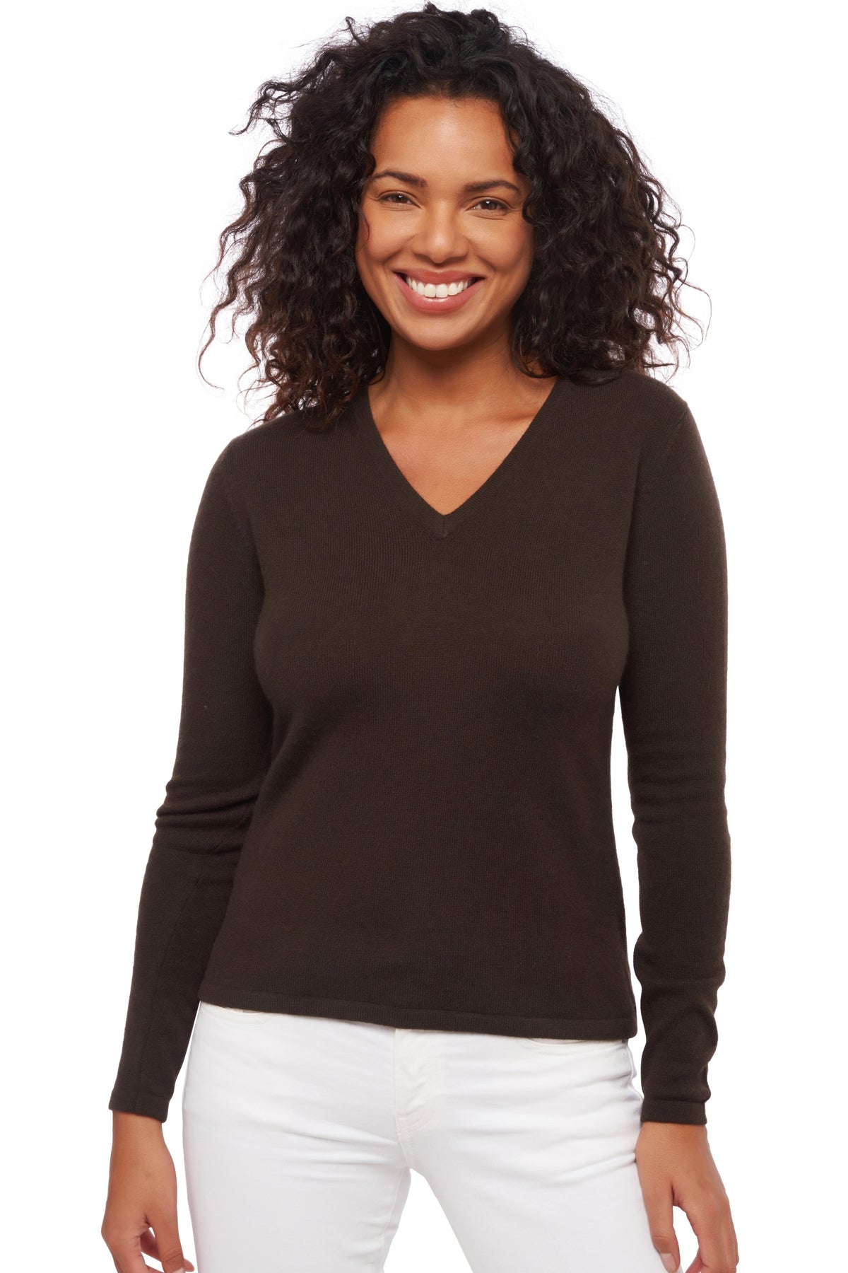 Emma in cashmere for women - dark brown - Mahogany