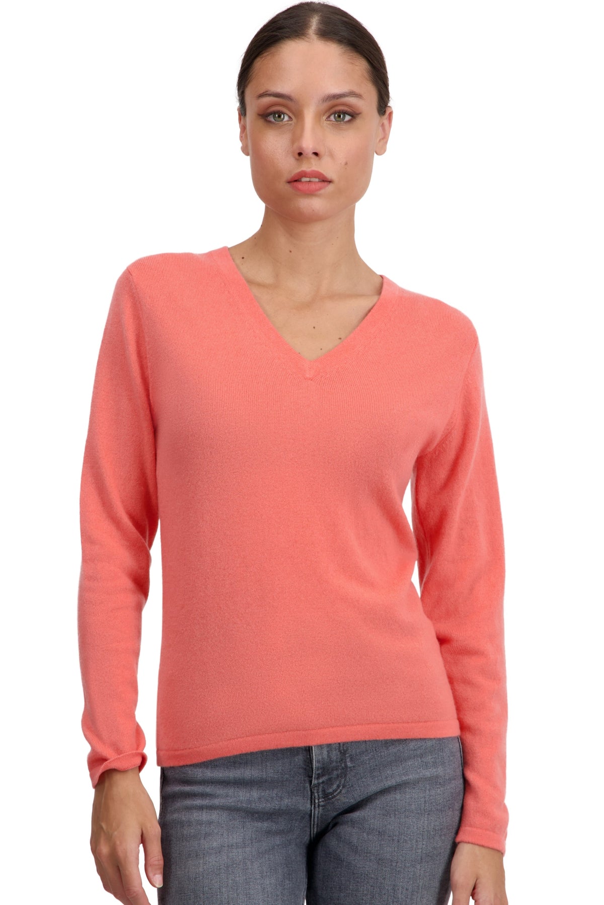 Emma in cashmere for women - peach - Mahogany