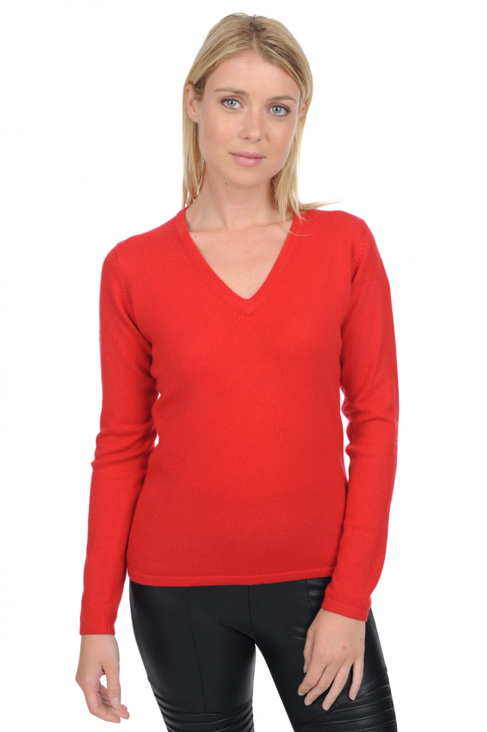 Emma Premium women's cashmere jumper - red - Mahogany