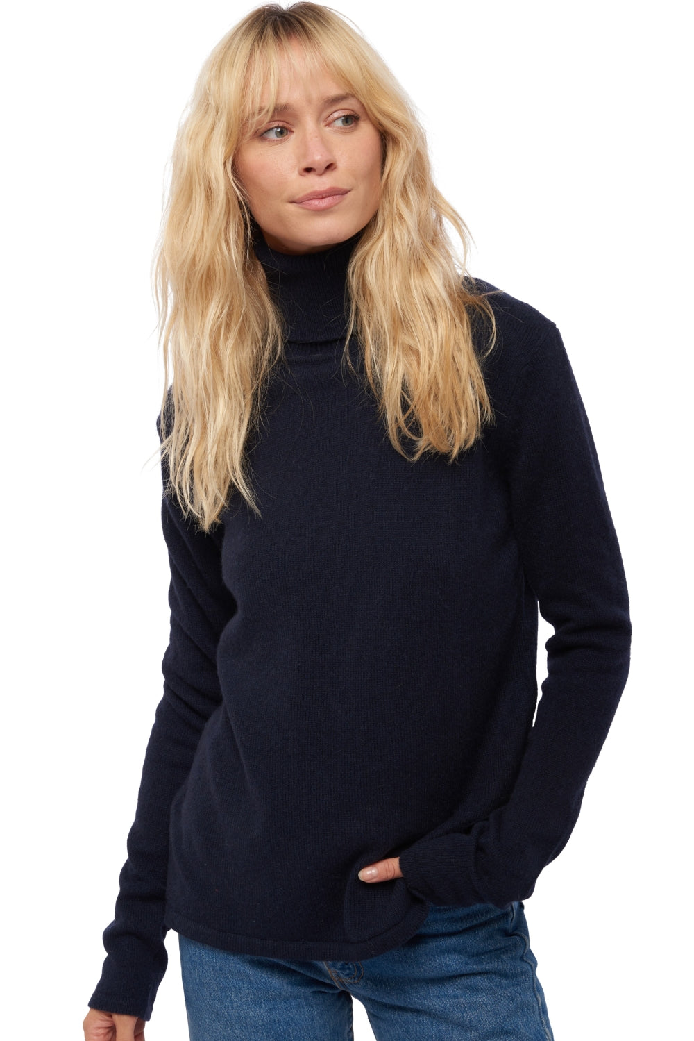 Yak jumper, 100% Yak, women, roll neck, straight cut, long sleeves, standard / 2 and 4 ply, standard knit, Mahogany