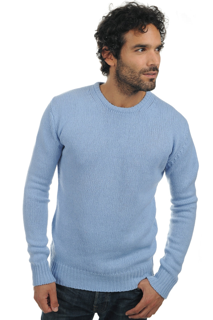 Ivan men's yak jumper - ciel - Mahogany
