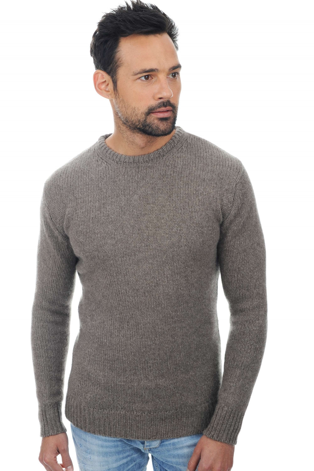Ivan men's yak jumper - marmotte naturel - Mahogany