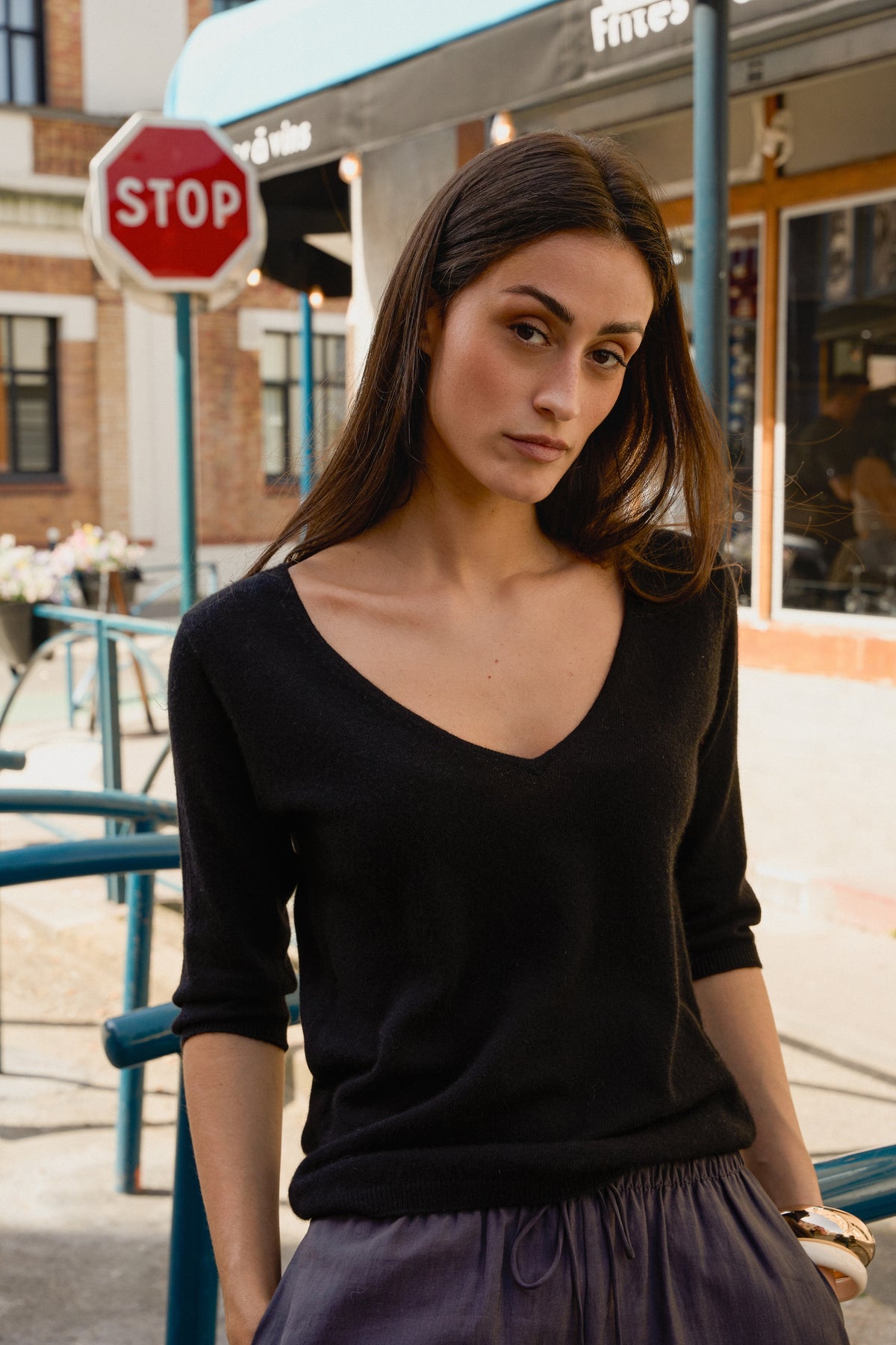 Odessa cashmere women's jumper - black - Mahogany