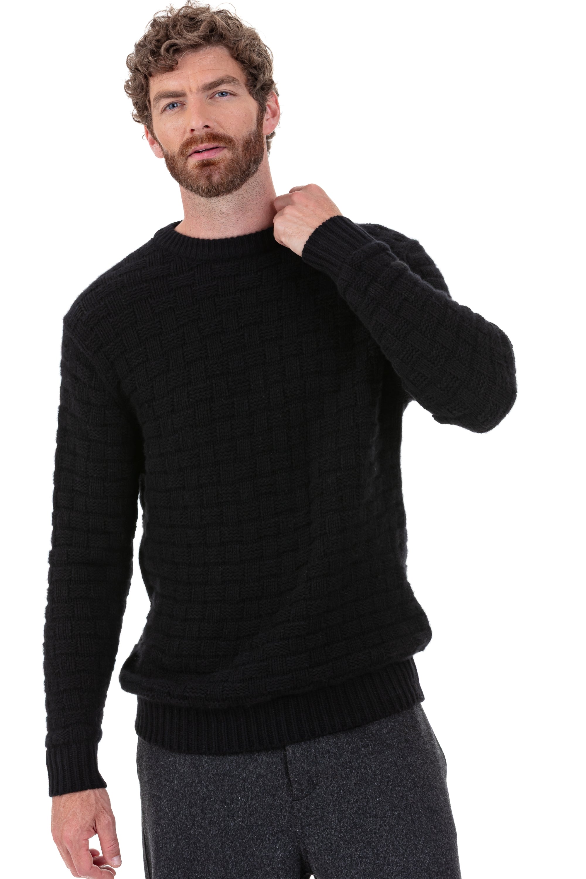 Pedro in cashmere for men - black - Mahogany