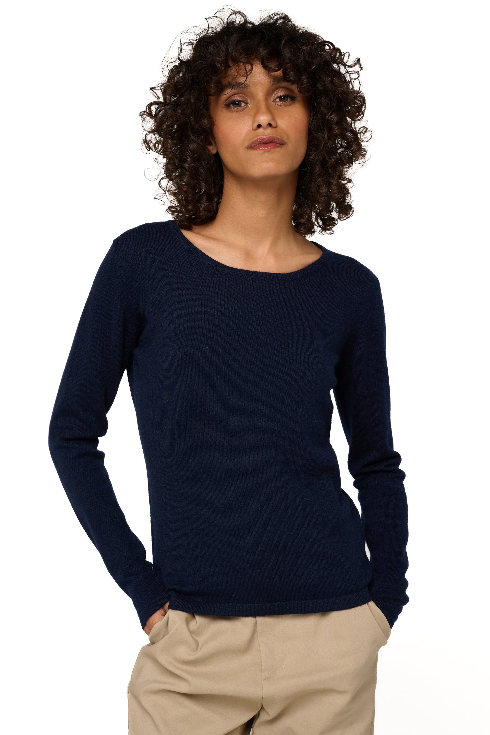 Solange in cashmere for women - dark navy - Mahogany