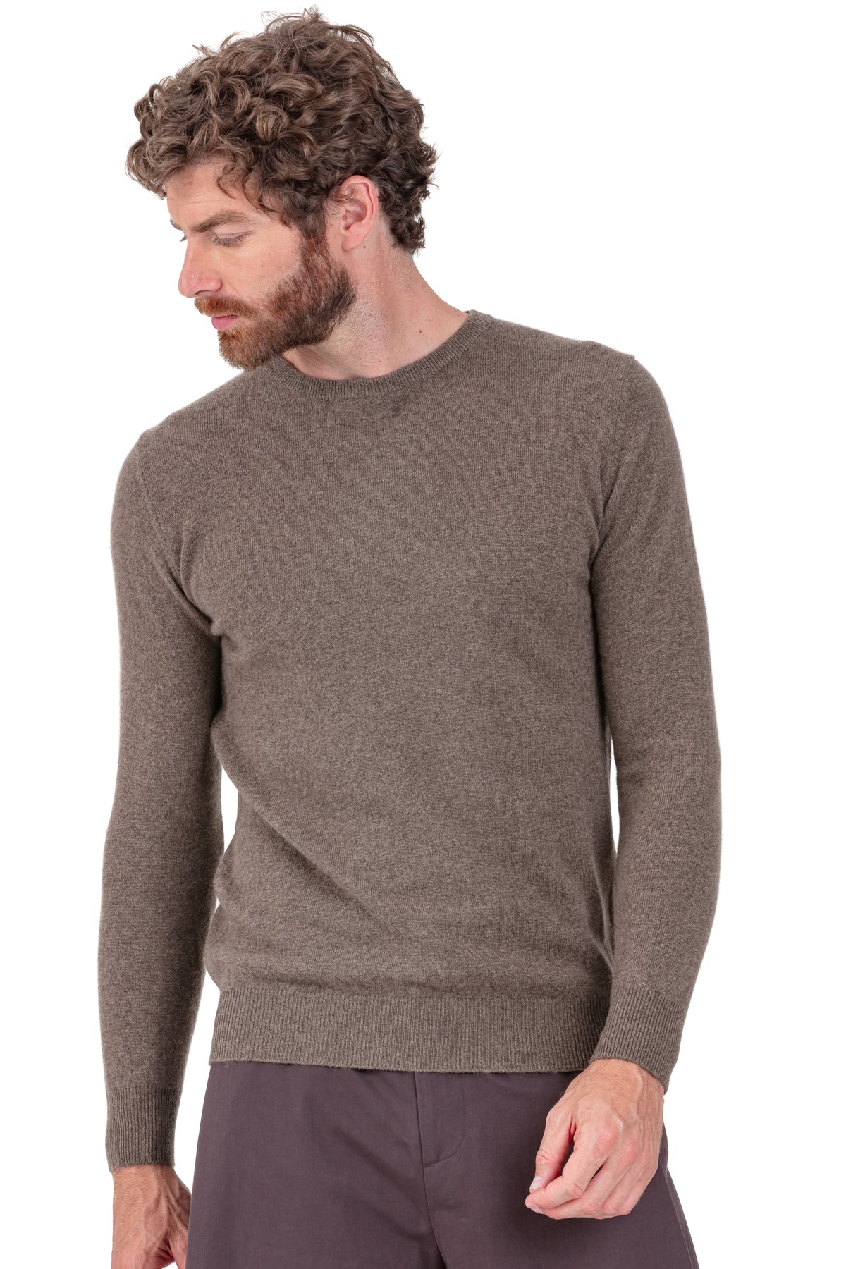 Tao in men's cashmere - natural dark brown - Mahogany