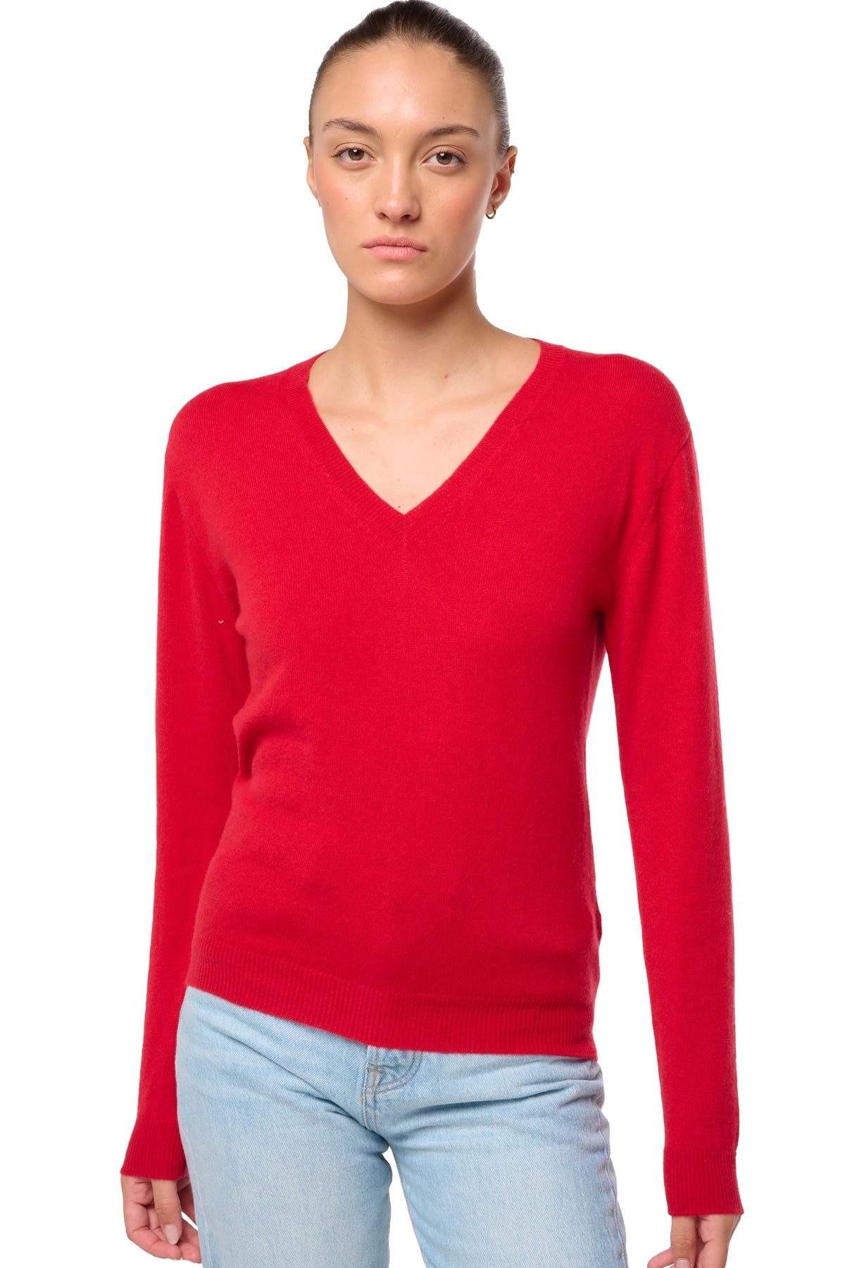 Tessa in cashmere for women - deep red - Mahogany