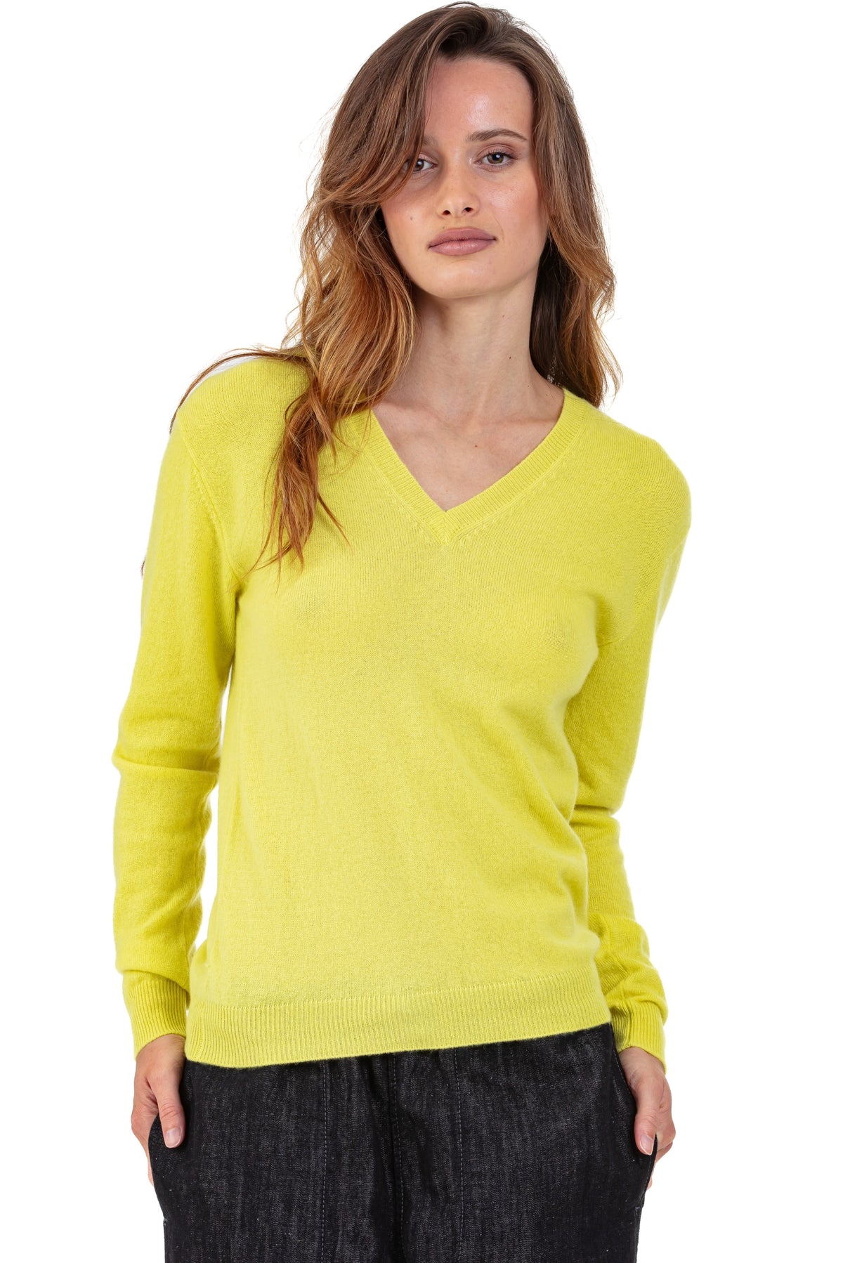 Tessa women's cashmere - maize - Mahogany