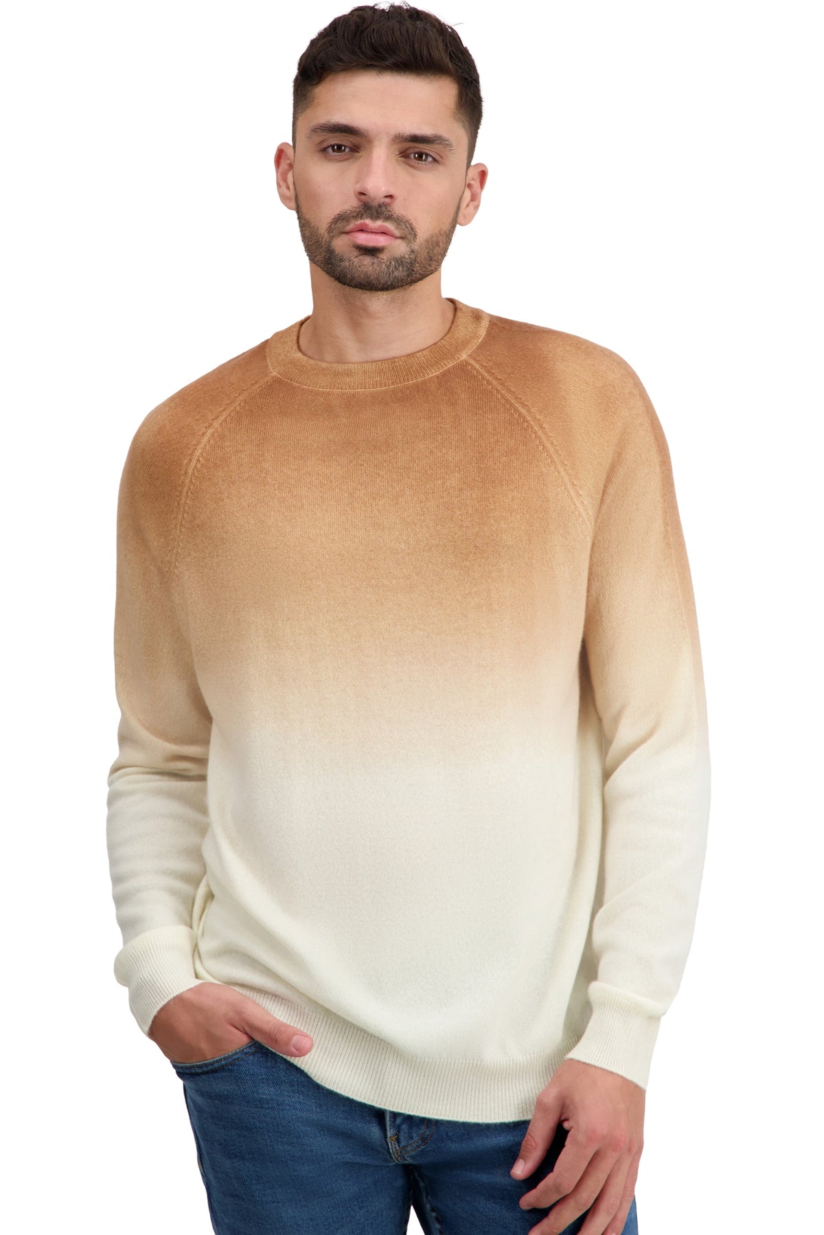 Ticino in cashmere for men - natural écru / camel - Mahogany