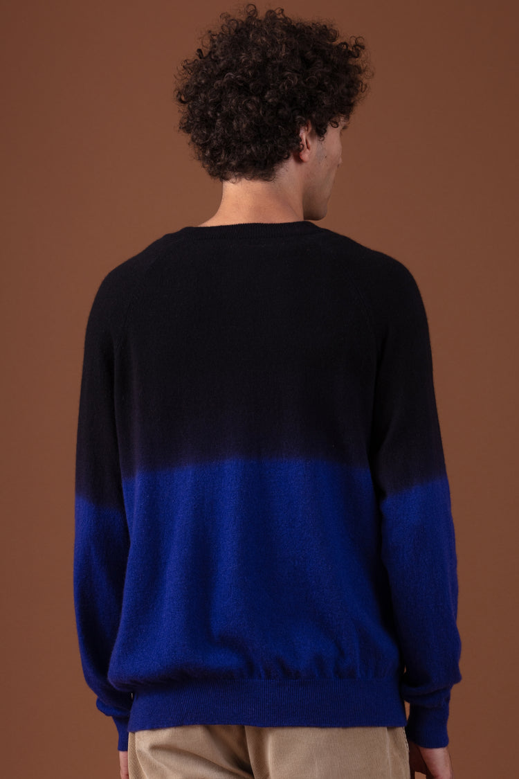 Ticino men's cashmere - View 1 - noir / ultra marine - Mahogany