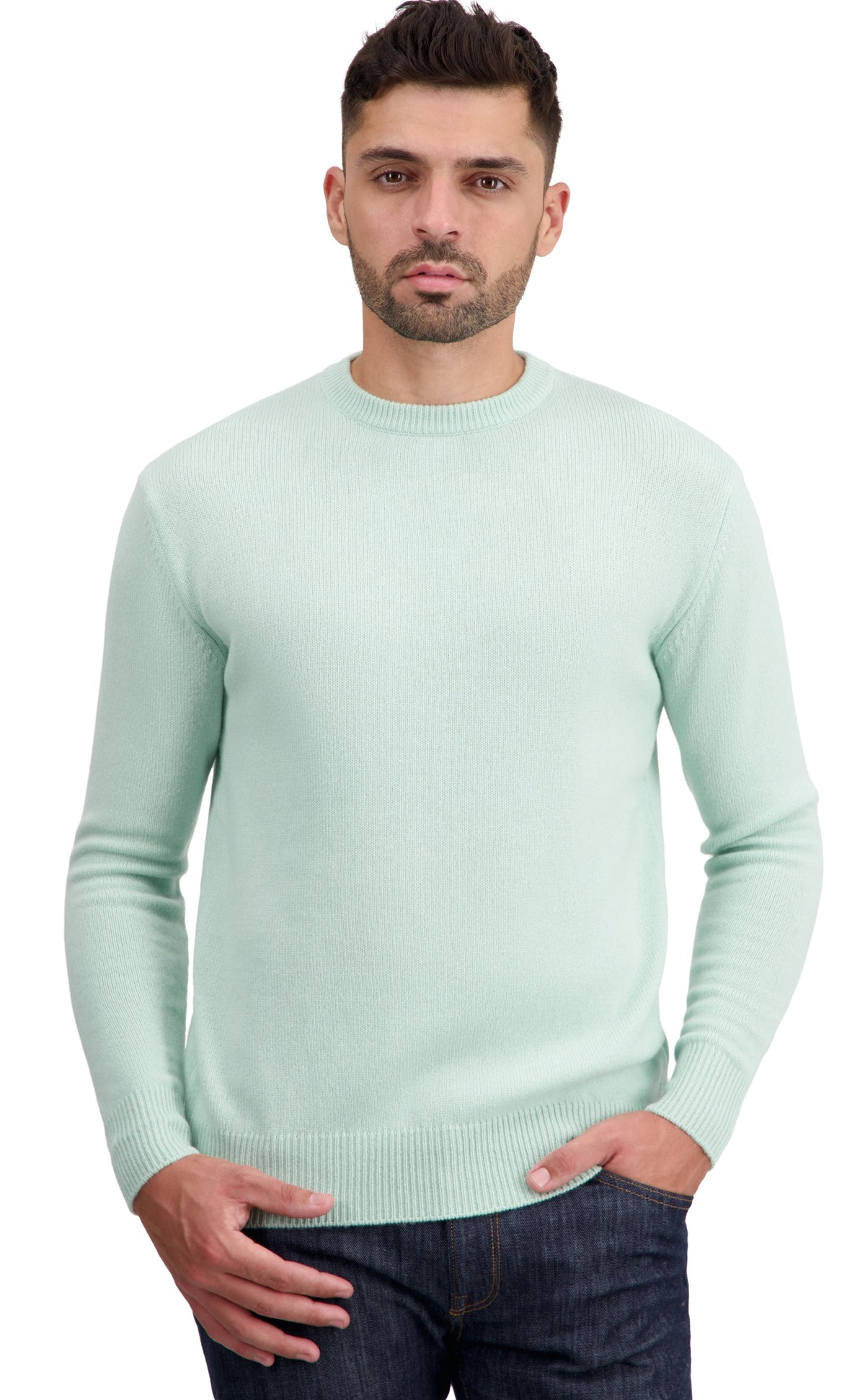Touraine men's cashmere jumper - embrace - Mahogany