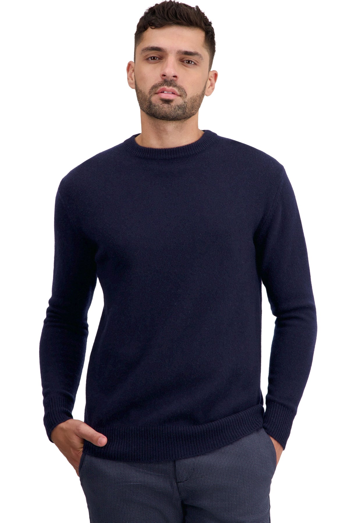 Touraine men's cashmere jumper - dark navy - Mahogany