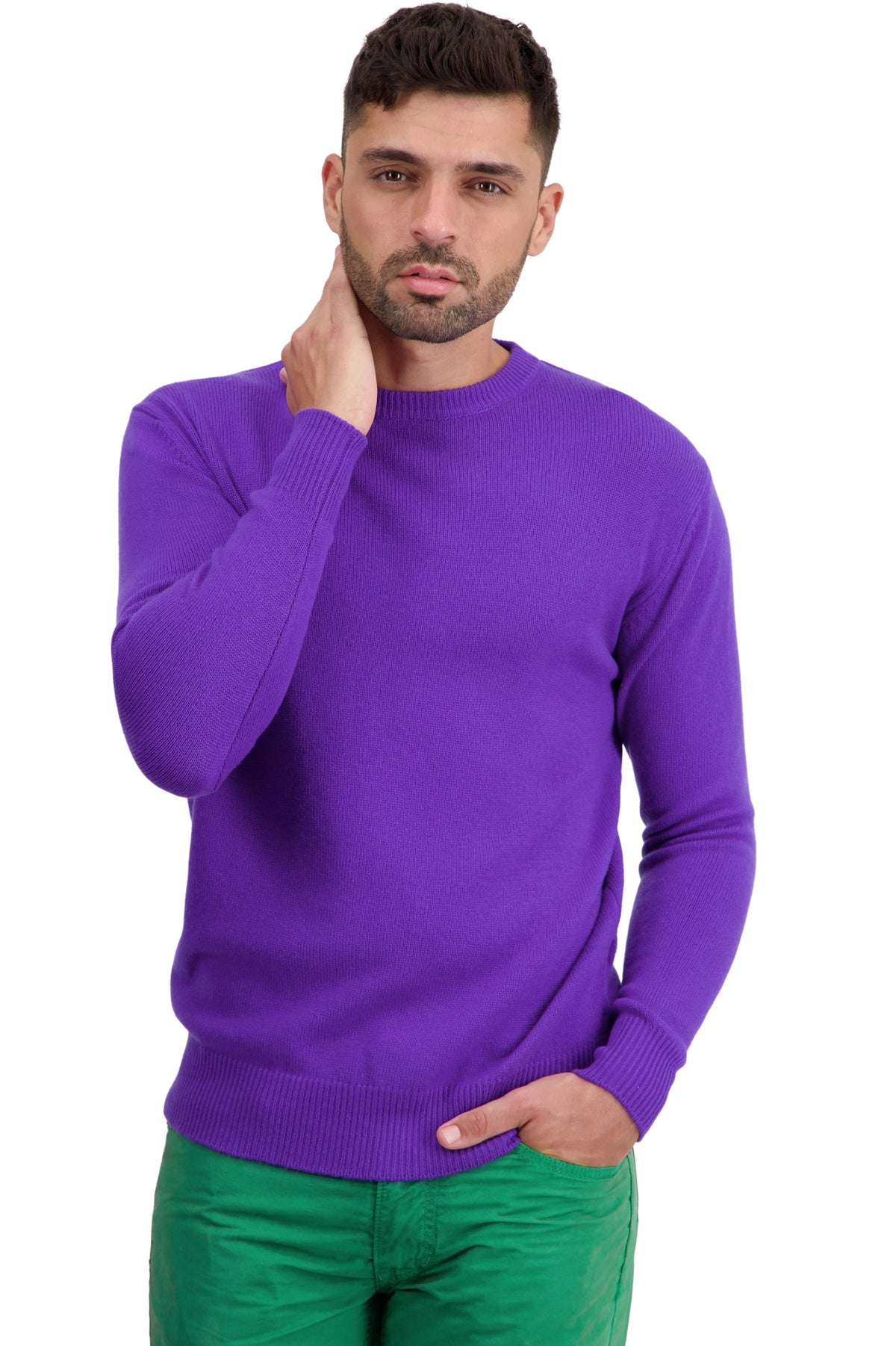 Touraine men's cashmere jumper - regent - Mahogany