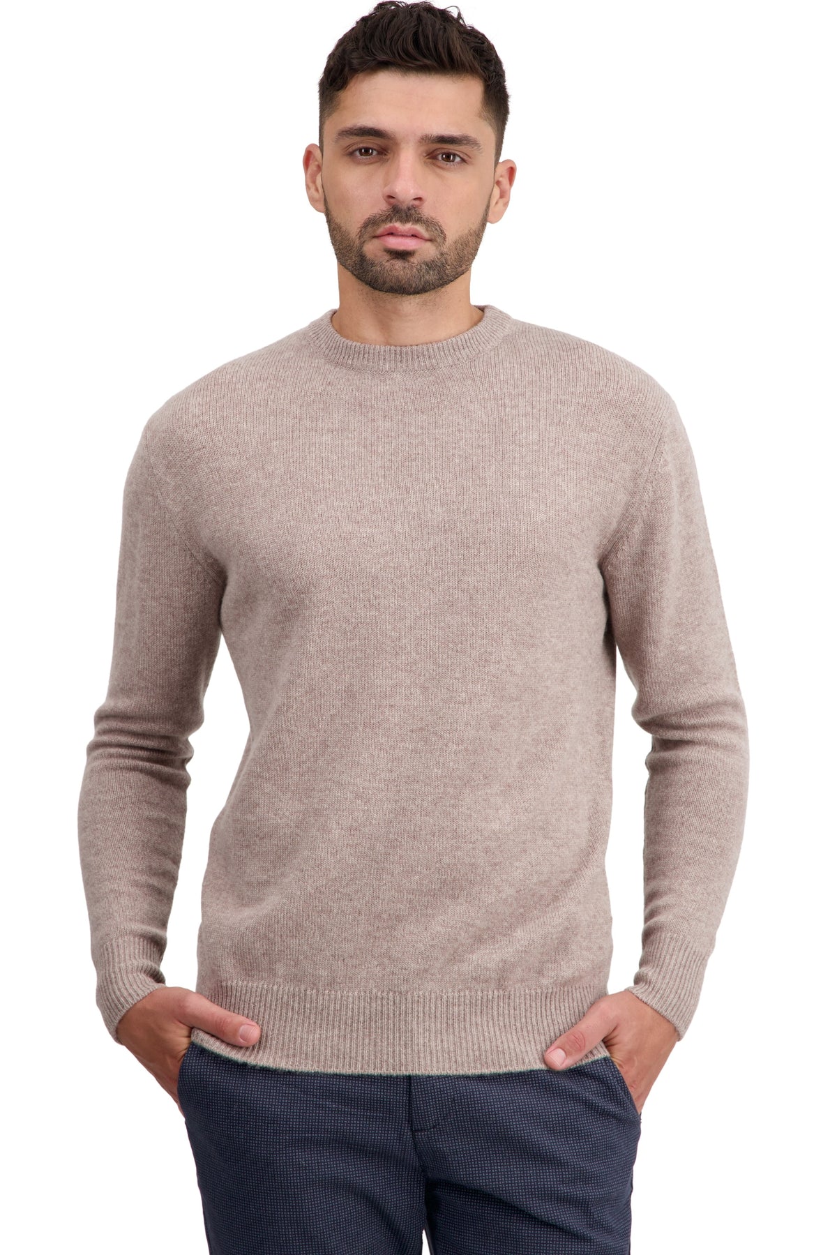 Touraine men's cashmere jumper - toast - Mahogany