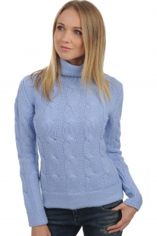 Cashmere  ladies chunky sweater blanche