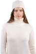 Cashmere accessories beanie tetous ecru 22 x 19 cm