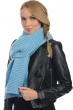 Cashmere accessories scarf mufflers manouche teal blue 190 x 26 cm