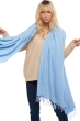 Cashmere accessories scarf mufflers niry azur blue chine 200x90cm