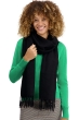 Cashmere accessories scarf mufflers tartempion black 210 x 45 cm