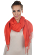 Cashmere accessories shawls diamant orange com 201 cm x 71 cm