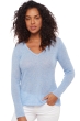 Cashmere ladies basic sweaters at low prices flavie azur blue chine s