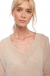 Cashmere ladies basic sweaters at low prices flavie natural beige 3xl