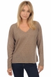 Cashmere ladies basic sweaters at low prices flavie natural brown 4xl