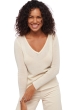 Cashmere ladies basic sweaters at low prices flavie natural ecru l