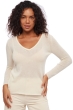 Cashmere ladies basic sweaters at low prices flavie natural ecru xl