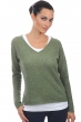 Cashmere ladies basic sweaters at low prices flavie olive chine l