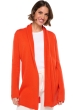 Cashmere ladies cardigans fauve bloody orange 4xl