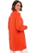Cashmere ladies cardigans fauve bloody orange 4xl