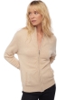 Cashmere ladies chunky sweater akemi natural beige shinking violet l