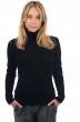 Cashmere ladies chunky sweater blanche black s