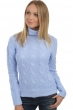 Cashmere ladies chunky sweater blanche ciel s