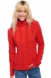 Cashmere ladies chunky sweater blanche rouge xl