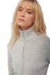 Cashmere ladies chunky sweater elodie flanelle chine xs
