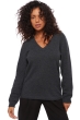 Cashmere ladies chunky sweater erine 4f charcoal marl s