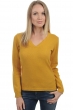 Cashmere ladies chunky sweater erine 4f mustard 4xl