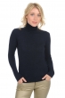 Cashmere ladies chunky sweater lyanne bleu noir 4xl