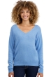 Cashmere ladies chunky sweater thailand azur blue chine xs