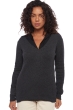 Cashmere ladies chunky sweater vanessa charcoal marl xs