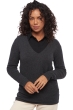 Cashmere ladies chunky sweater vanessa charcoal marl xs