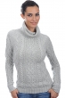 Cashmere ladies chunky sweater wynona flanelle chine xs