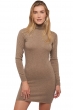 Cashmere ladies roll neck abie natural brown xs