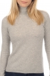 Cashmere ladies roll neck jade flanelle chine xs