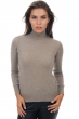 Cashmere ladies roll neck lili natural brown s