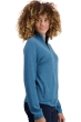 Cashmere ladies zip hood thames first manor blue s